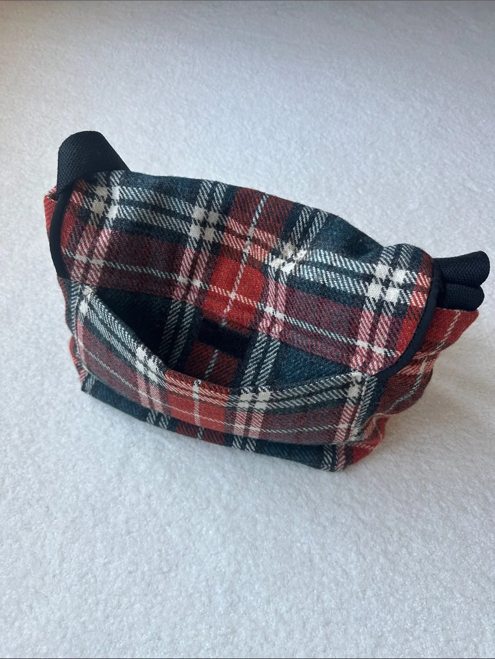 kate spade Red, Black and White Plaid Messenger Bag